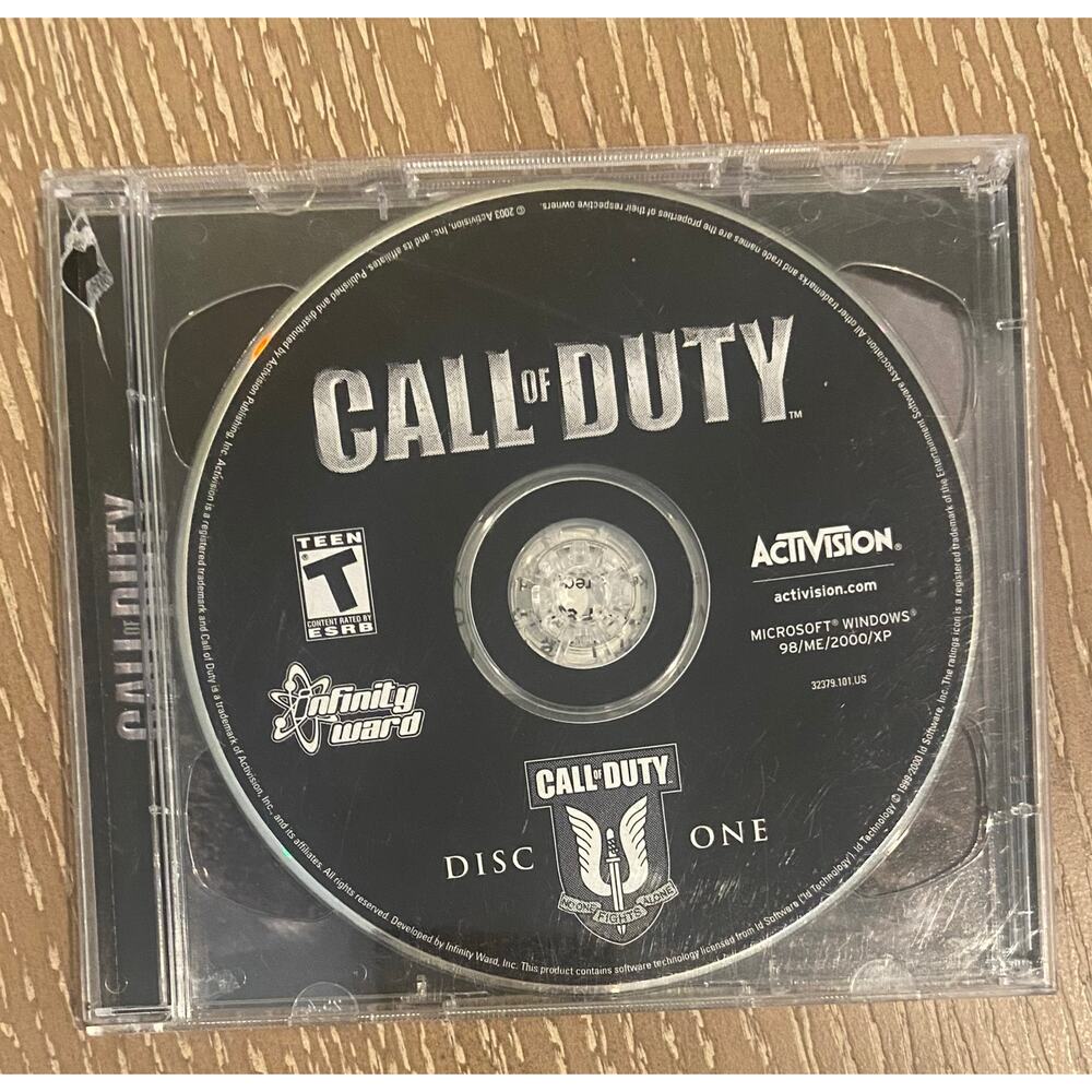 Original Call of Duty 1 PC CD-ROM 2003 Activision Infinity‎ Ward